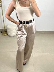 Mono combinado detalle cinturon beige