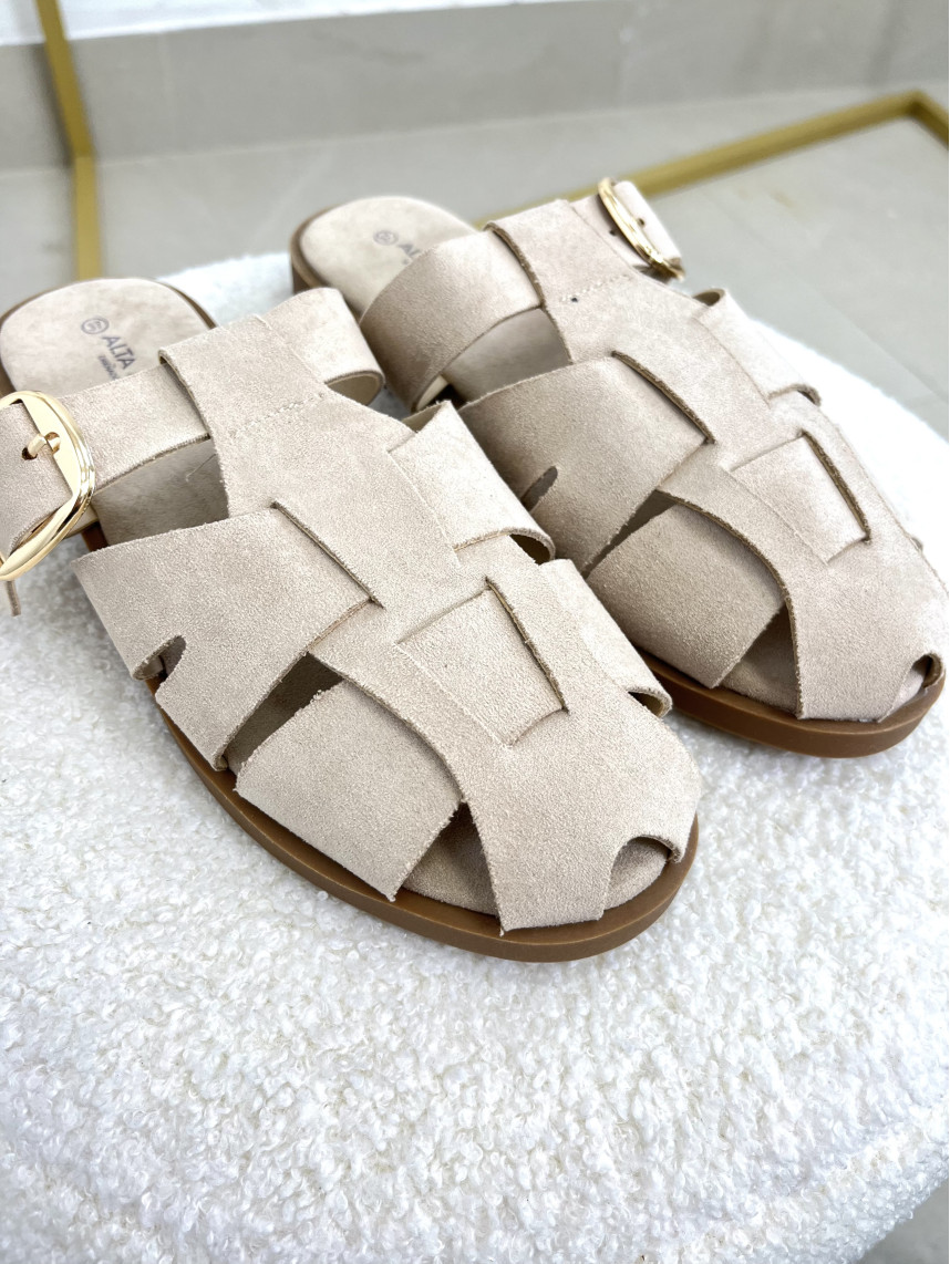Cangrejera mule beige