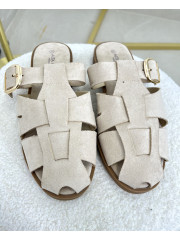 Cangrejera mule beige