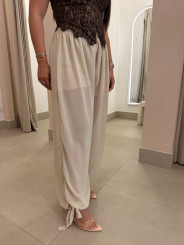 Pantalon globo semitransparente