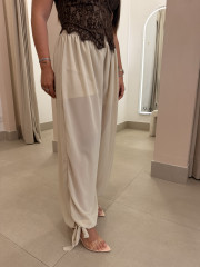 Pantalon globo semitransparente