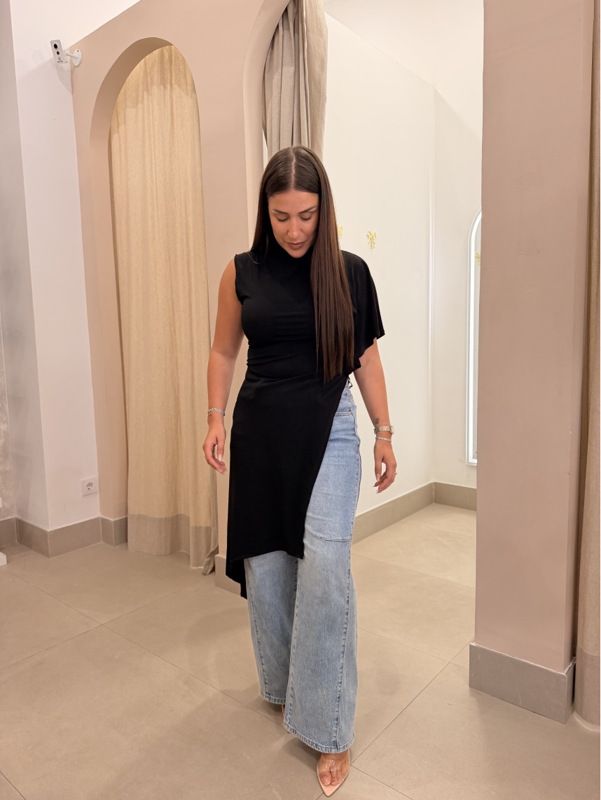 camiseta asimetrica larga