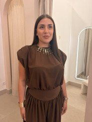 Conjunto selena marron