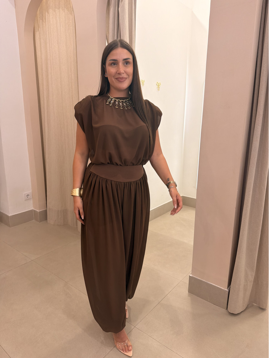 Conjunto selena marron