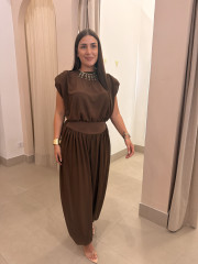 Conjunto selena marron