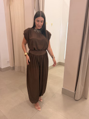 Conjunto selena marron