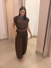 Conjunto selena marron