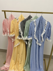 Bata maria cuadros vichy con piquillo incluido