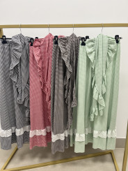 falda cuadros vichy con piquillo incluido