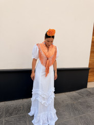 Bata marisma perforada blanca