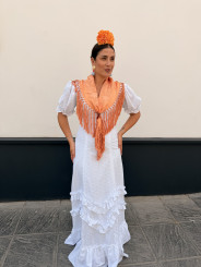 Bata marisma perforada blanca