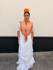 Bata marisma perforada blanca