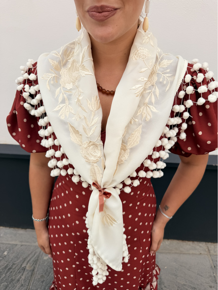 Manton beige madroño