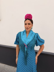 manton agua marina al tono