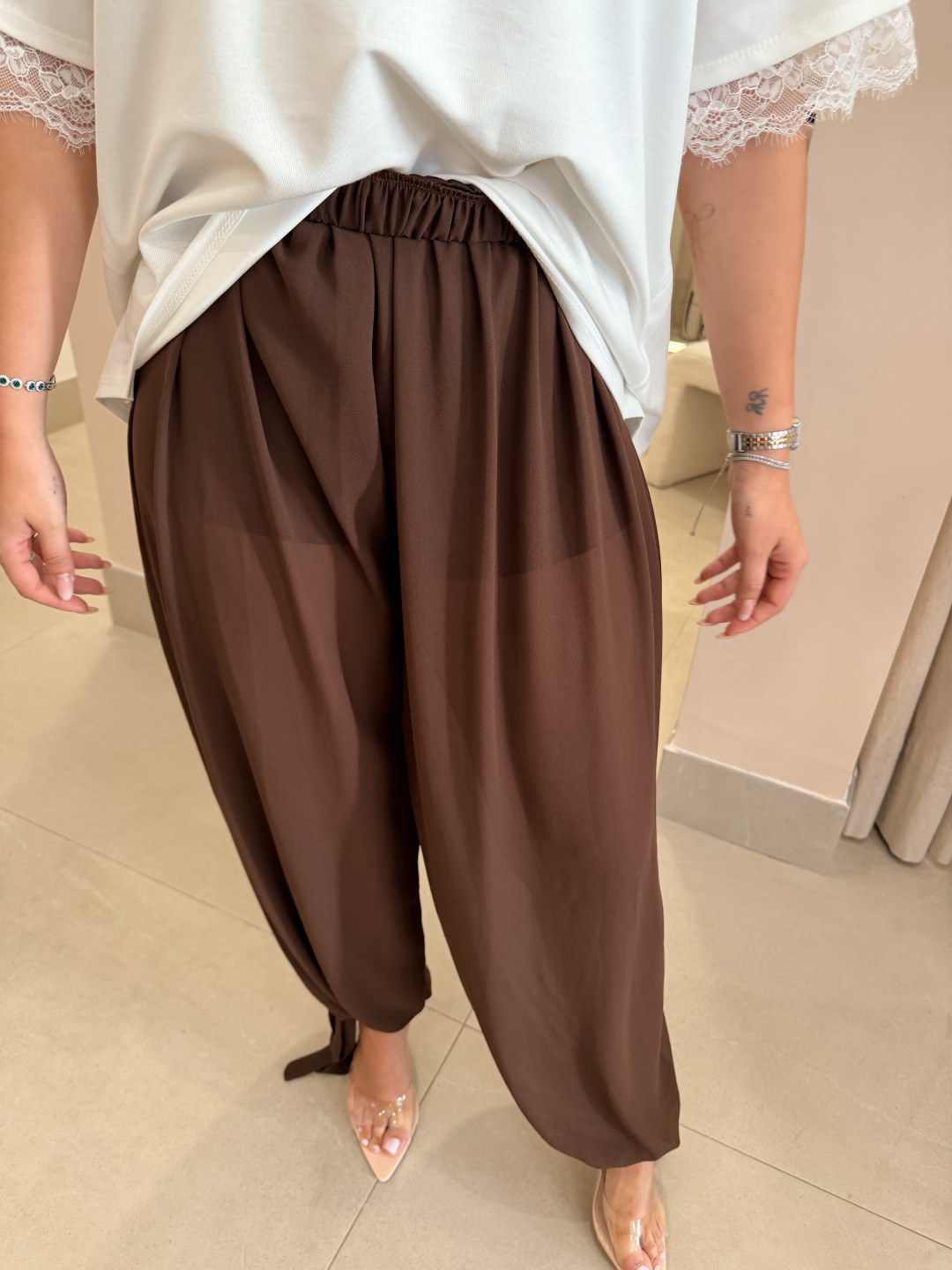 Pantalon globo semitransparente/REPOSICION