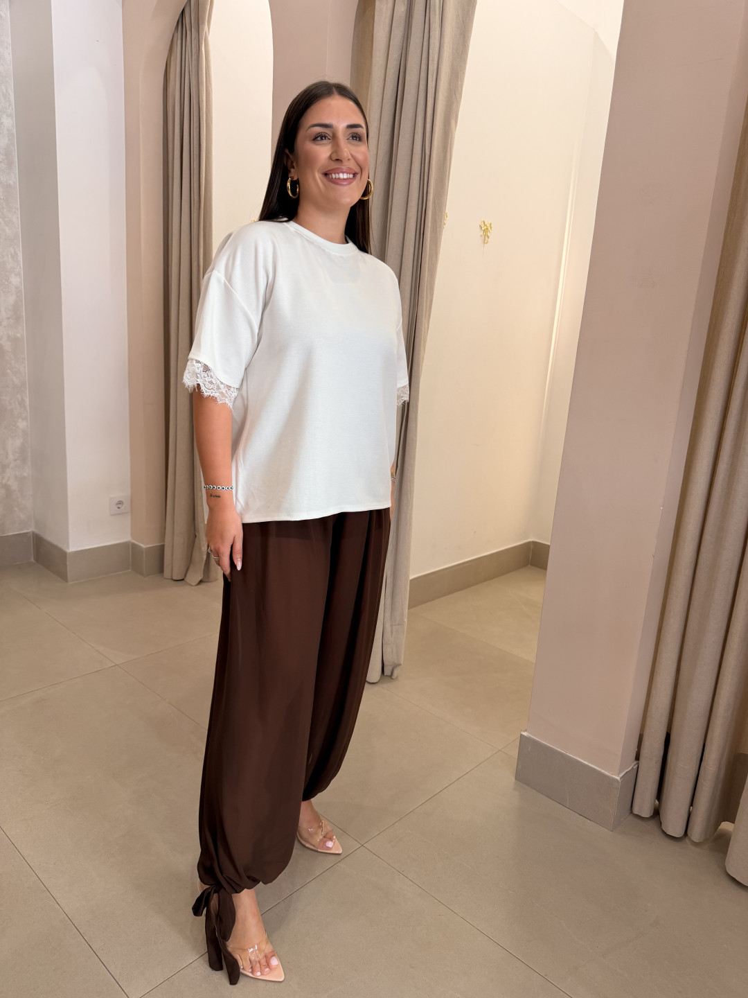 Pantalon globo semitransparente/REPOSICION