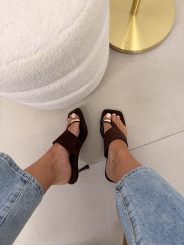 Sandalia tacon Melody marron