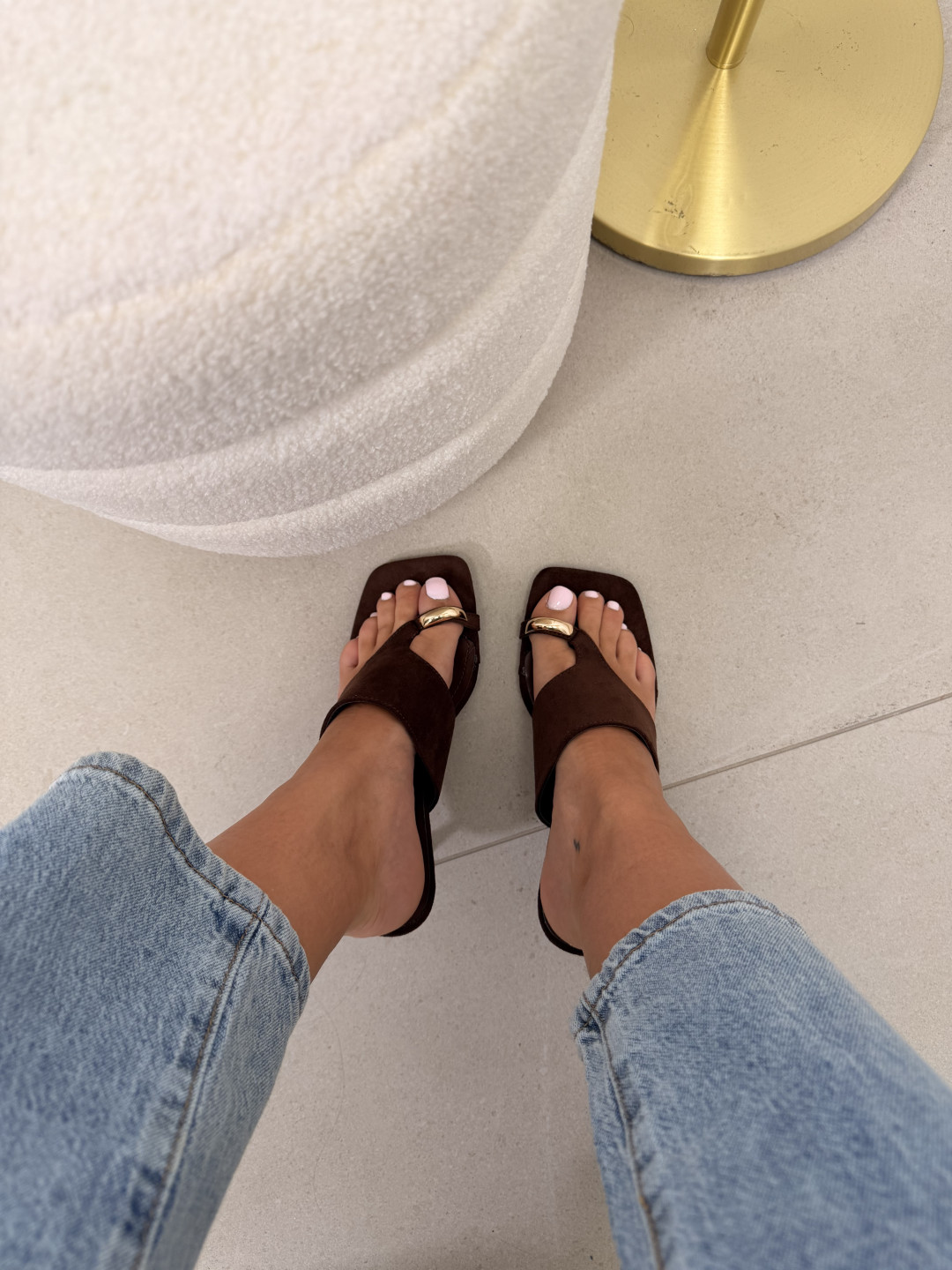 Sandalia tacon Melody marron