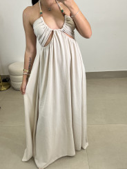 Vestido atenas blanco roto
