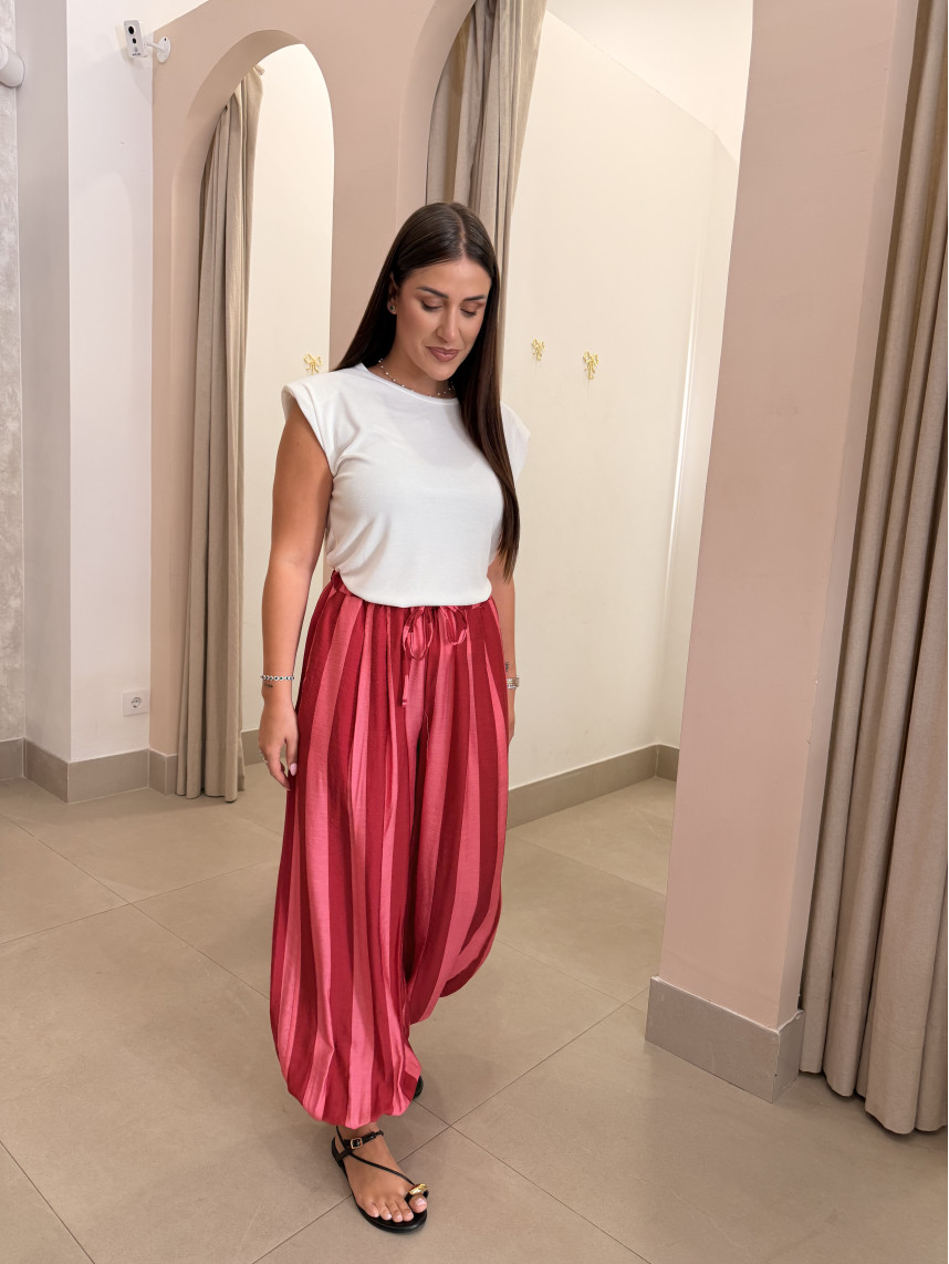 Pantalon globo rayas