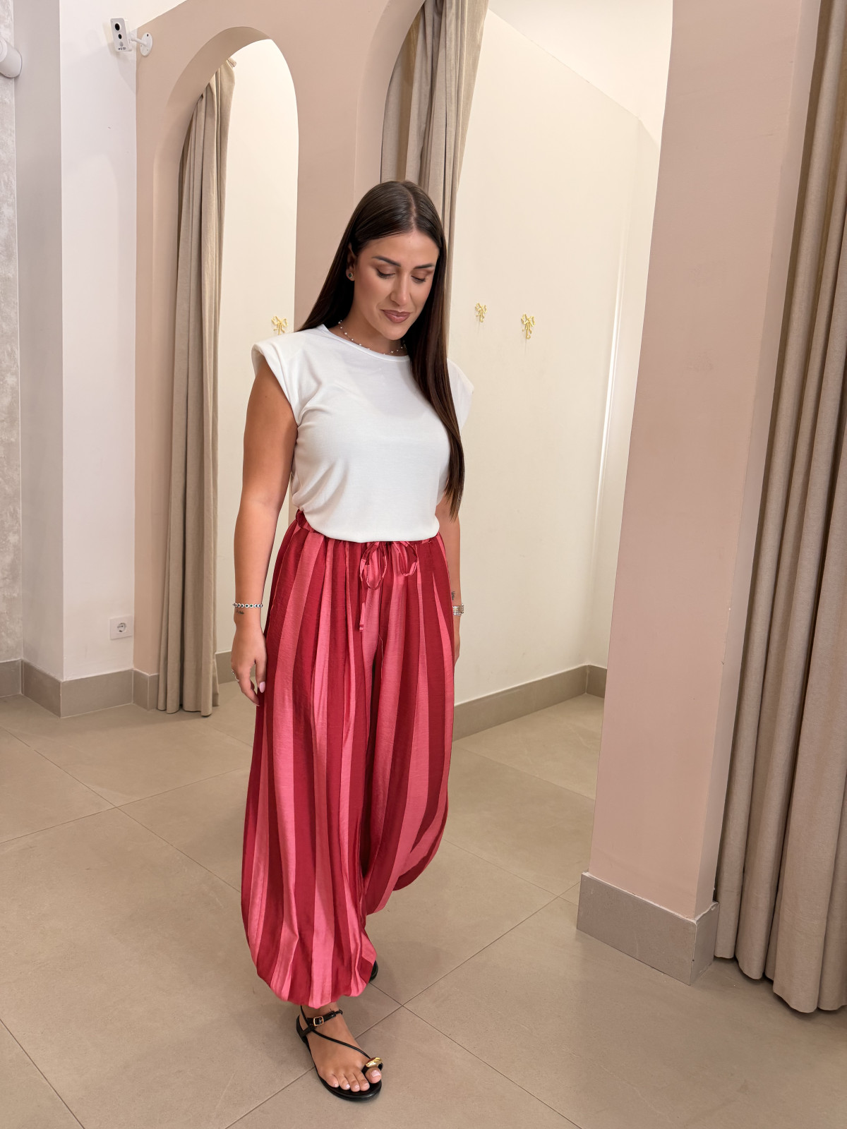 Pantalon globo rayas