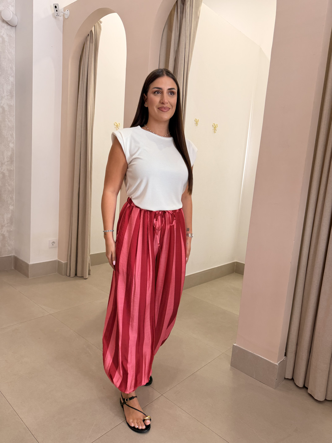 Pantalon globo rayas