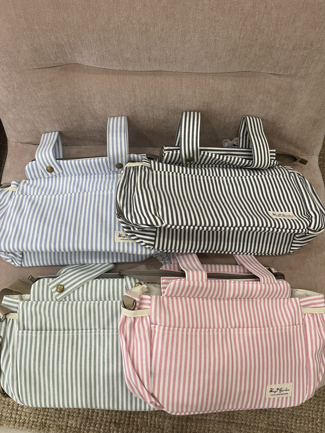 Bolso de bebe rayas (Tela)