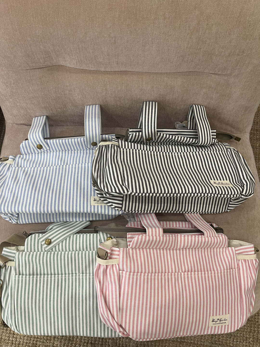Bolso de bebe rayas (Tela)