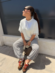 Pantalon globo cuadros vichy