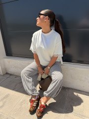 Pantalon globo cuadros vichy