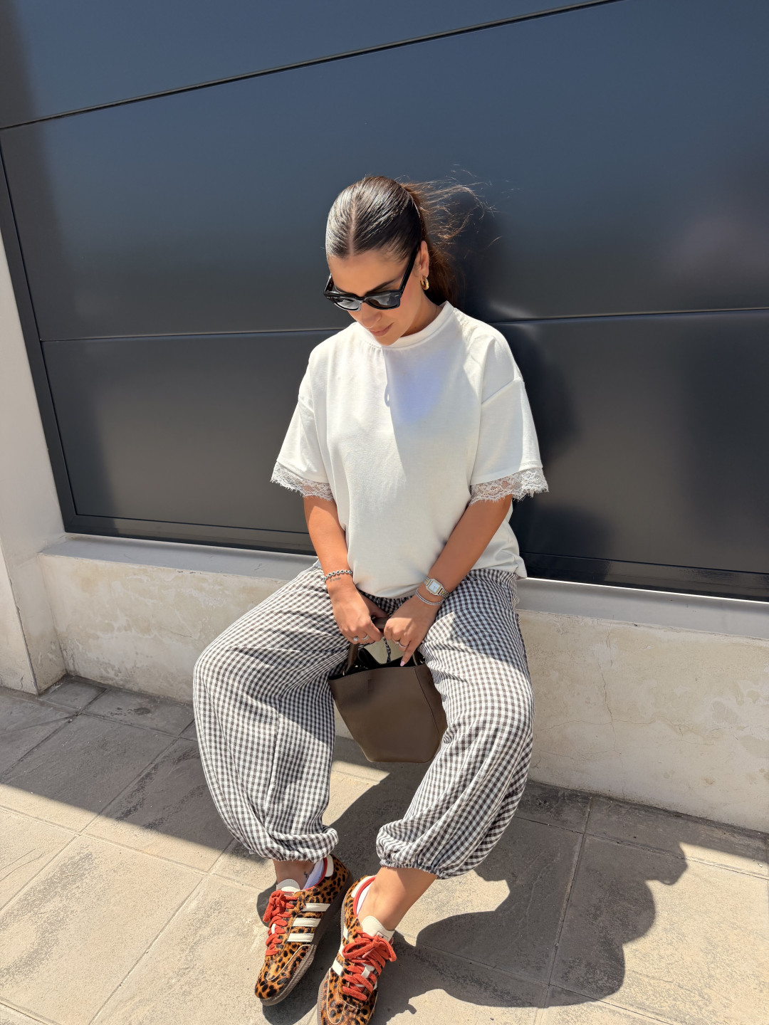 Pantalon globo cuadros vichy