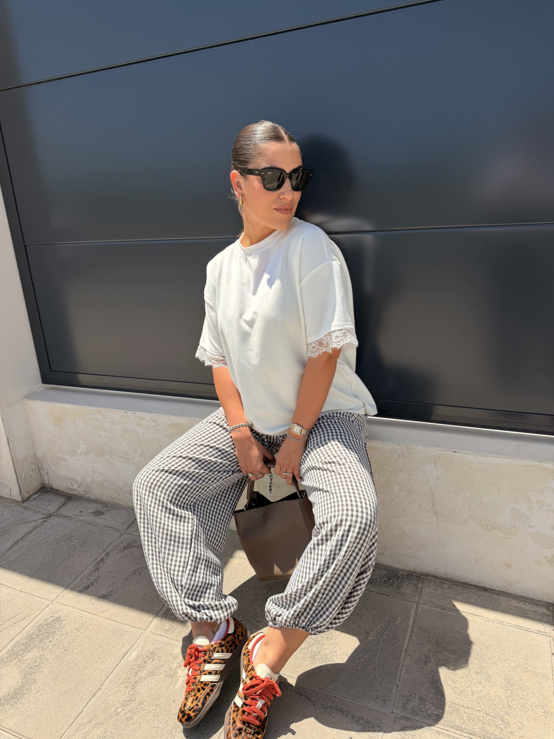 Pantalon globo cuadros vichy