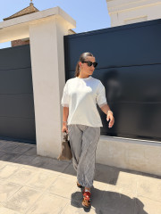 Pantalon globo cuadros vichy