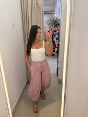 Pantalon boho vichy