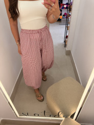 Pantalon boho vichy