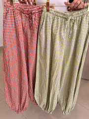 Pantalon boho vichy
