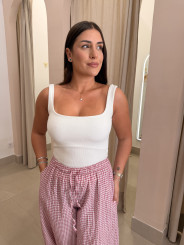 Pantalon boho vichy