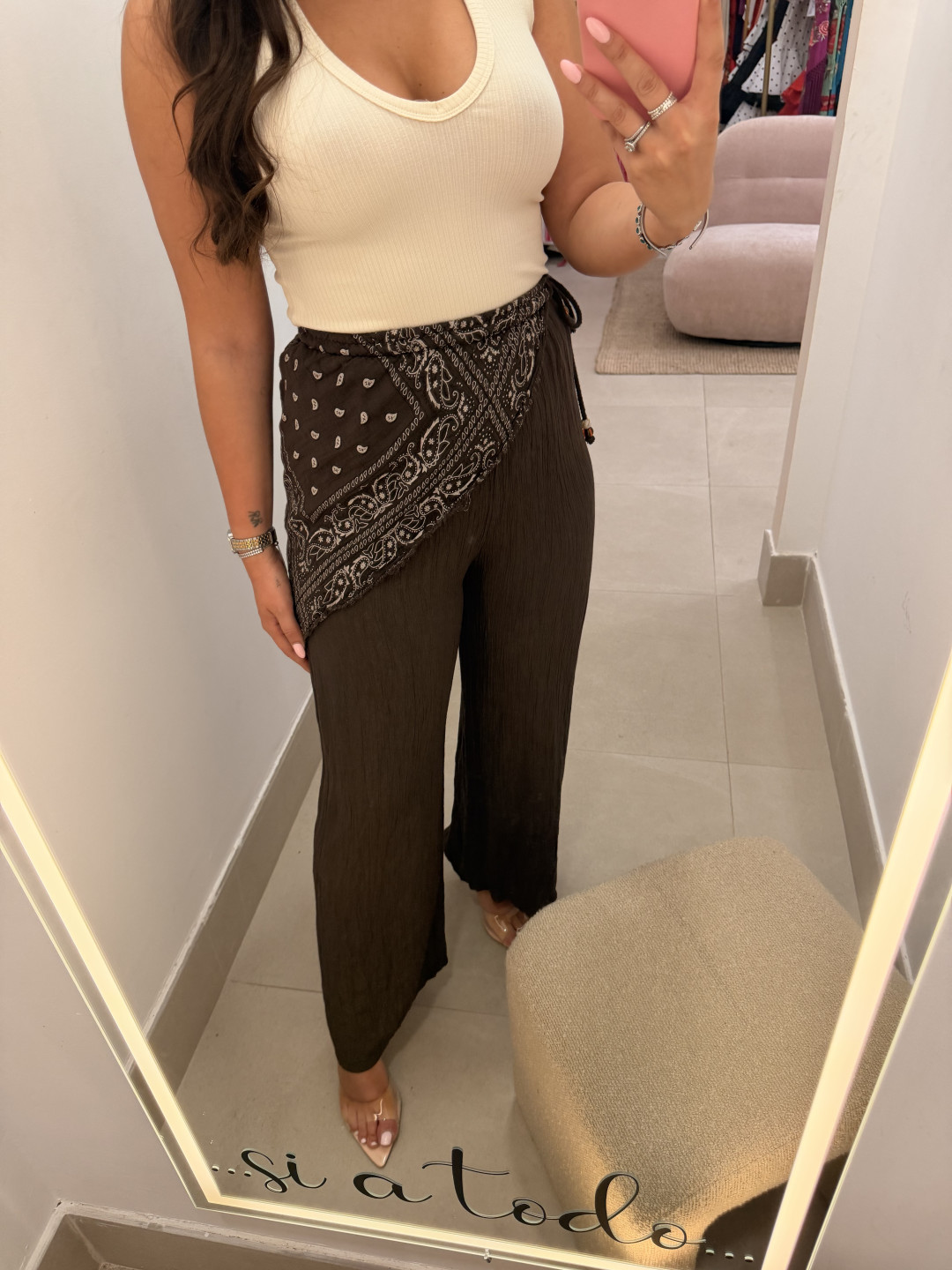 pantalon bambula pañuelo etnico