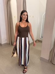 Vestido basico efecto rayas
