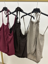 Blusa lino cruzado delantera