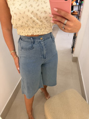 Bermuda fluida denim