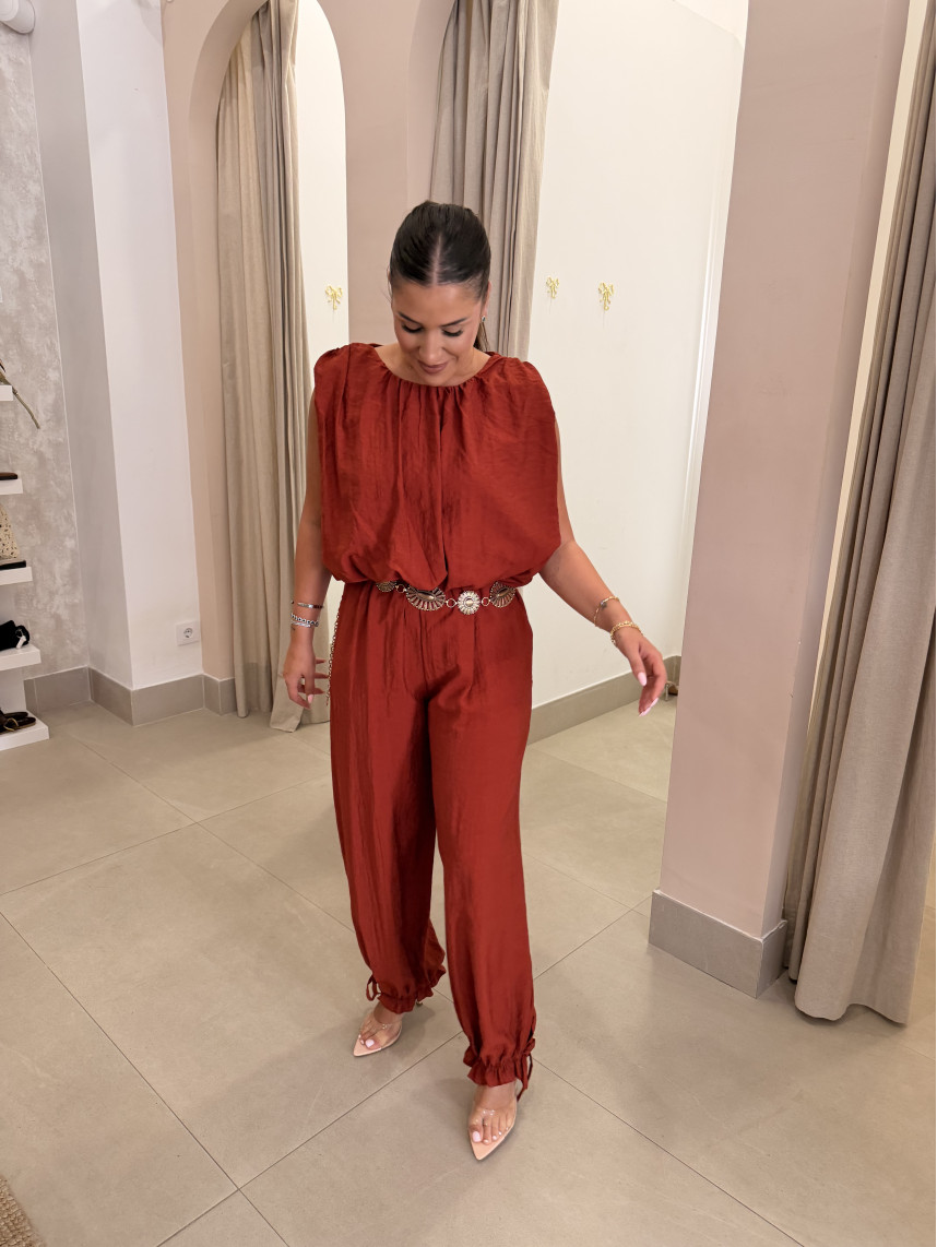 Pantalon globo detalle lazada