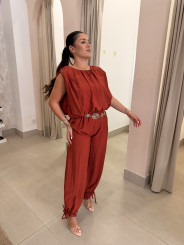 Pantalon globo detalle lazada