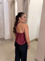 Blusa lino cruzado delantera