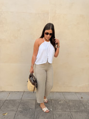Pantalon sara lino