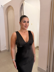 Vestido satinado marron