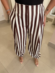 pantalon bicolor globo