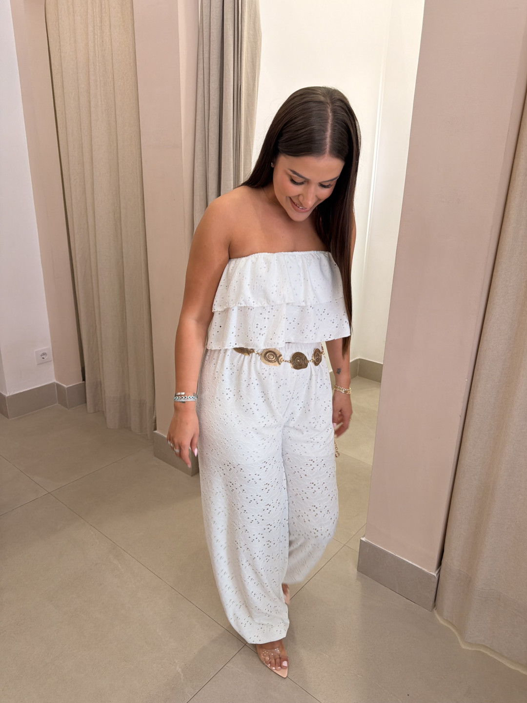 pantalon globo perforado