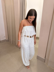 pantalon globo perforado