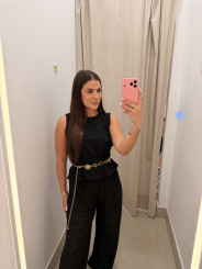 pantalon globo perforado